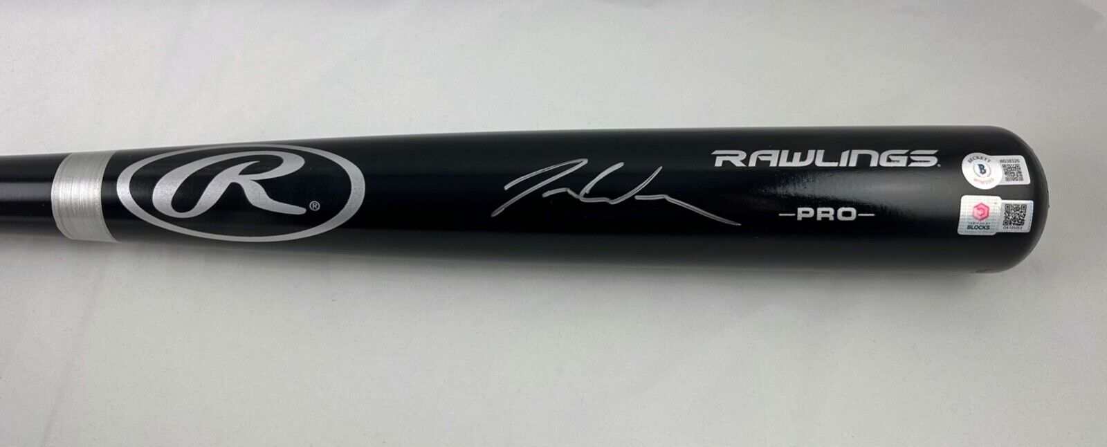 Joey Wiemer Signed Autographed Black Baseball Bat w/COA Milwaukee Brewers Rookie