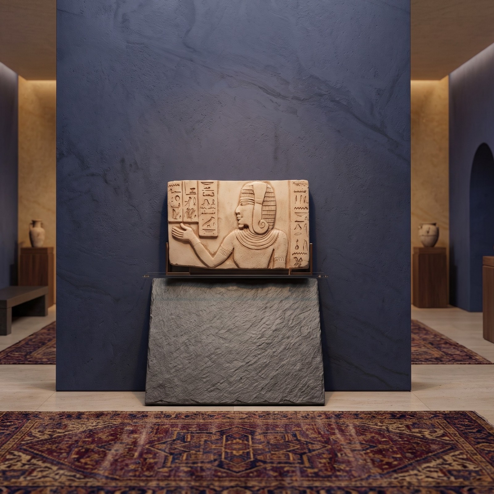 Cleopatra relief carved limestone portrait of the legendary queen, Historic reli Cleopatra relief carved limestone portrait of the legendary queen, Historic reli