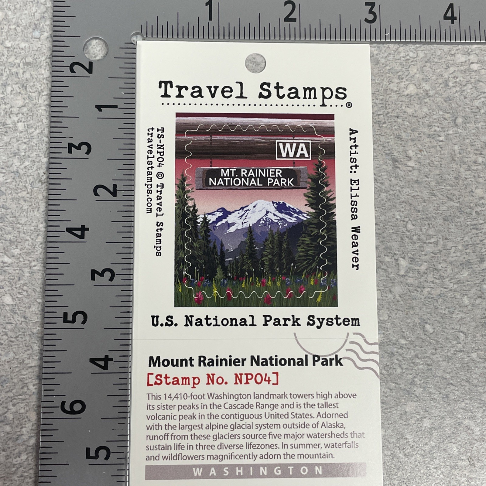 Decal - Travel Stamp - Mt Rainier National Park- Brand New Decal - Travel Stamp - Mt Rainier National Park- Brand New