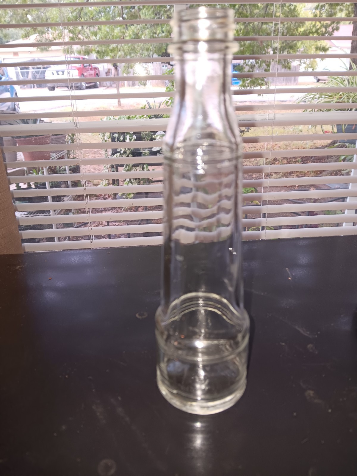 Vintage Clear Glass Condiment Bottle Vintage Clear Glass Condiment Bottle