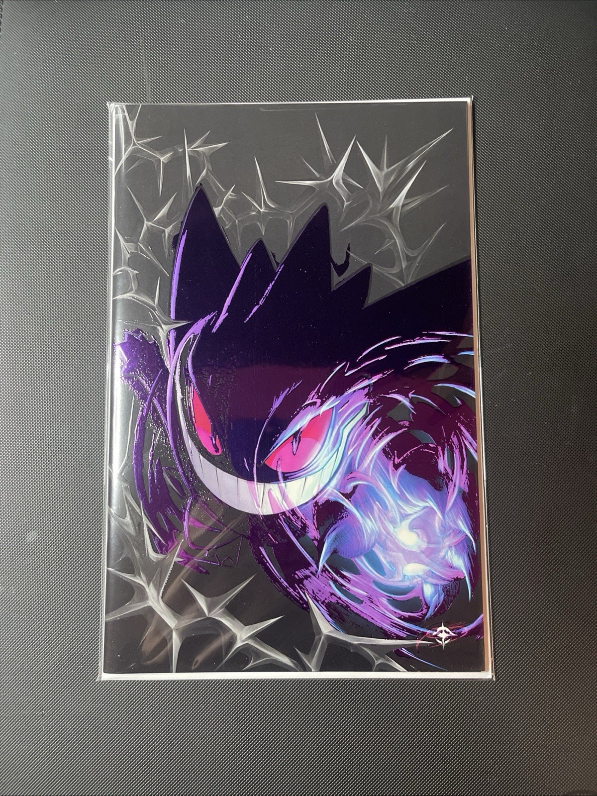 Grim Shady Fate Satoshi Tajiri Pavio Ramas Gengar Purple Foil Variant LTD 75 COA Grim Shady Fate Satoshi Tajiri Pavio Ramas Gengar Purple Foil Variant LTD 75 COA