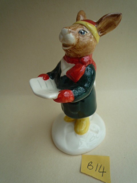 VINTAGE ROYAL DOULTON BUNNIKINS FIGURE CAROL SINGER SPECL EDIT DB104 1986 B14 VINTAGE ROYAL DOULTON BUNNIKINS FIGURE CAROL SINGER SPECL EDIT DB104 1986 B14