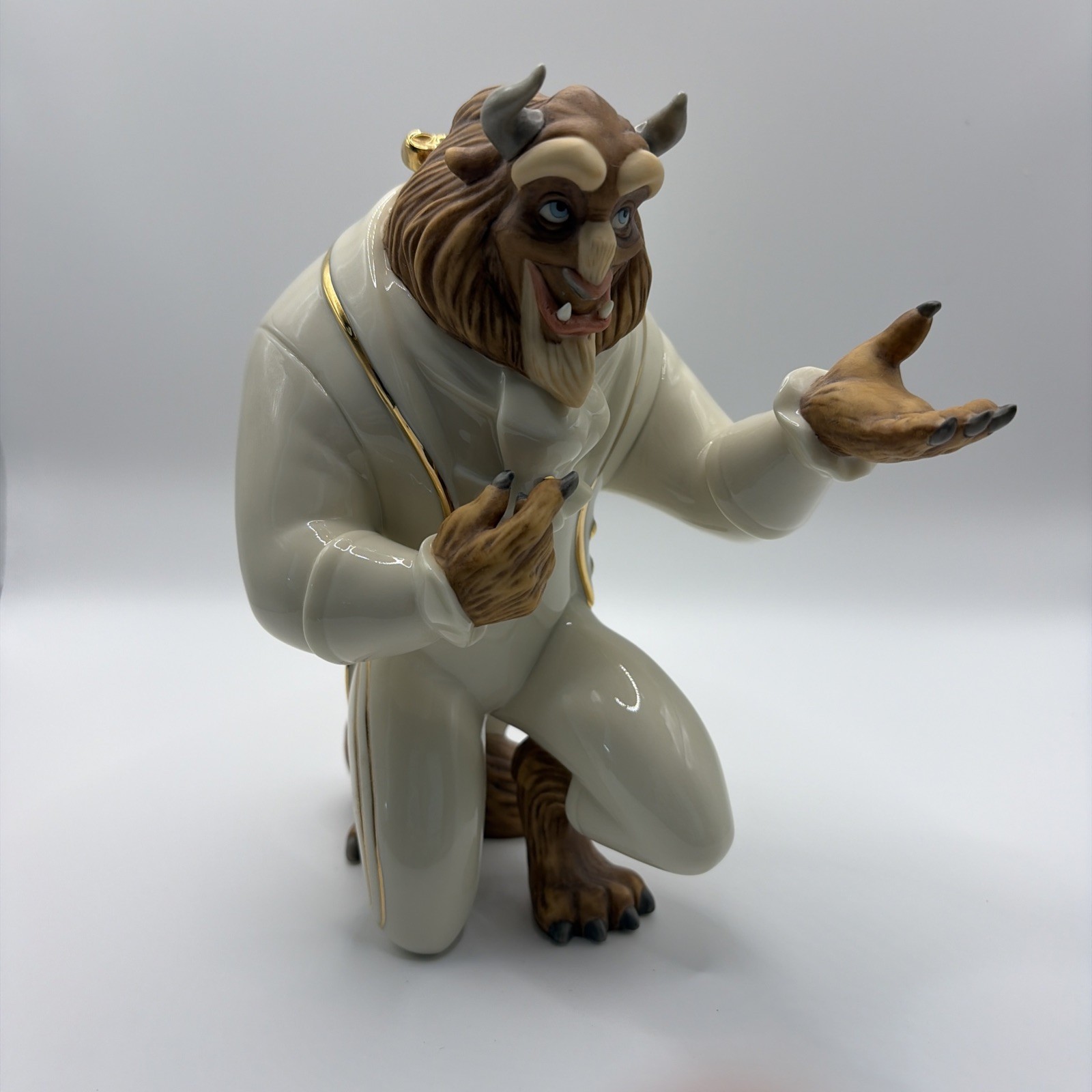 Lenox The Beast Figurine Beauty & the Beast Ivory Porcelain 24K Gold Trim Lenox The Beast Figurine Beauty & the Beast Ivory Porcelain 24K Gold Trim