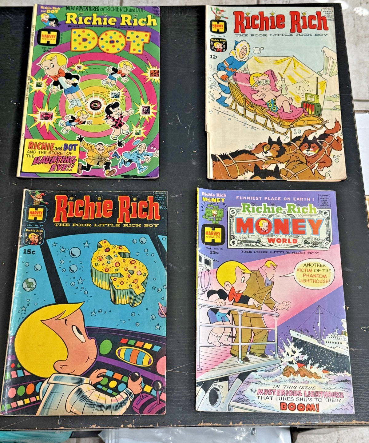 4 Vintage Richie Rich The Richest Kid In The World Comic Book Lot