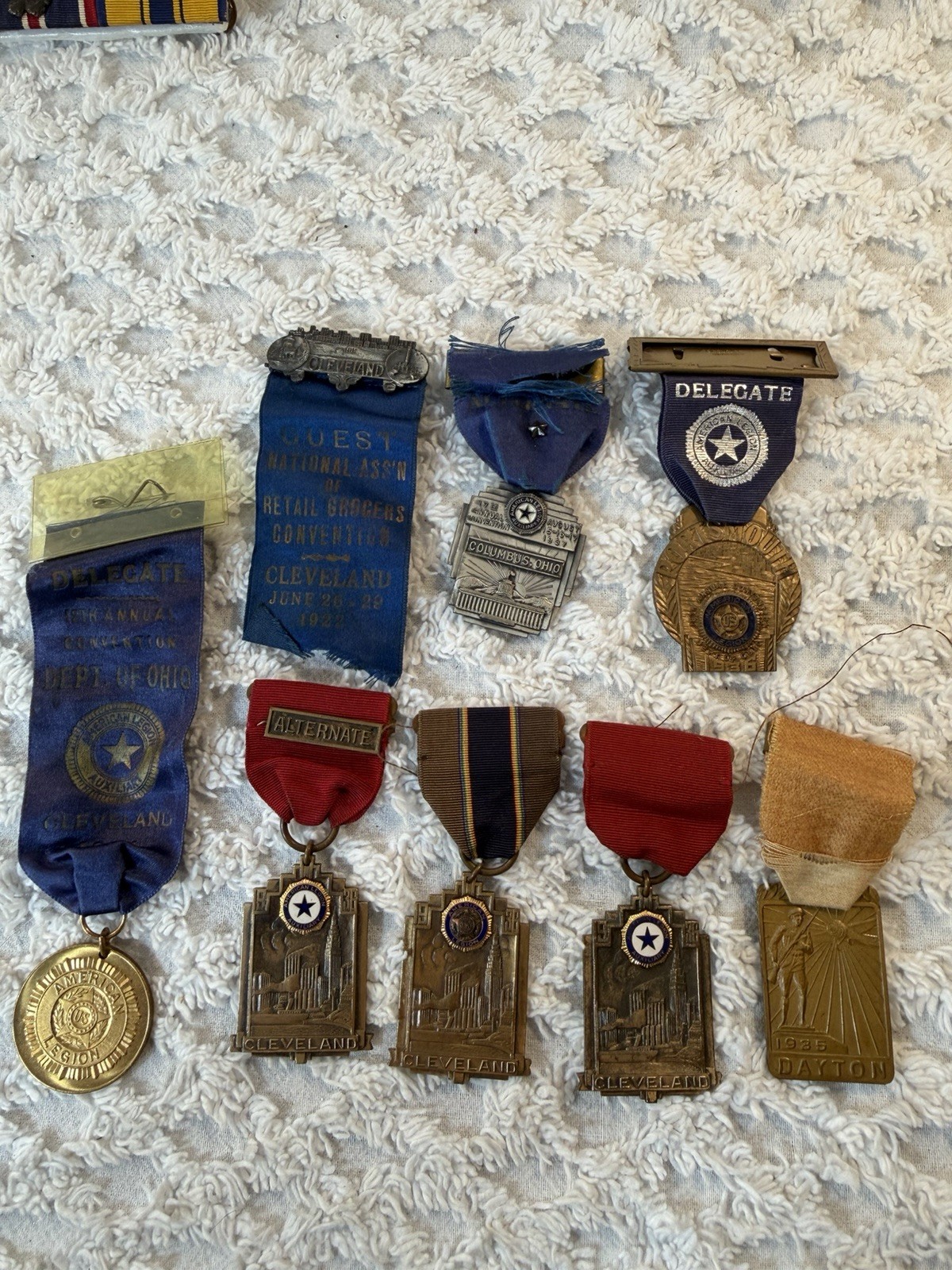 Lot Of 8 American Legion Convention Medal Badges 1936 1935 1931 1922 Ohio Lot Of 8 American Legion Convention Medal Badges 1936 1935 1931 1922 Ohio
