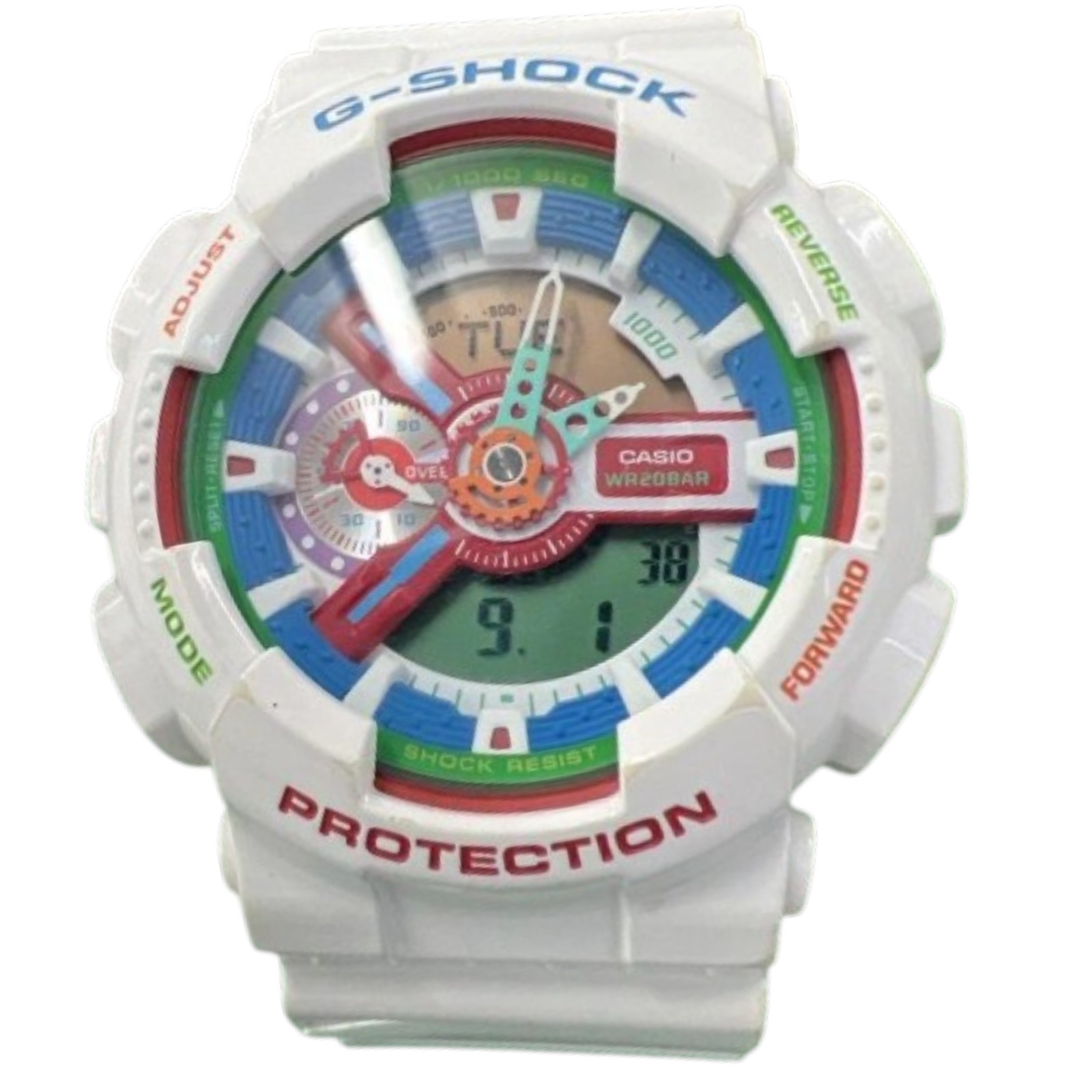 CASIO G-SHOCK GA-110MC-7A Good Quartz Analog-Digital White Resin 200m Watch