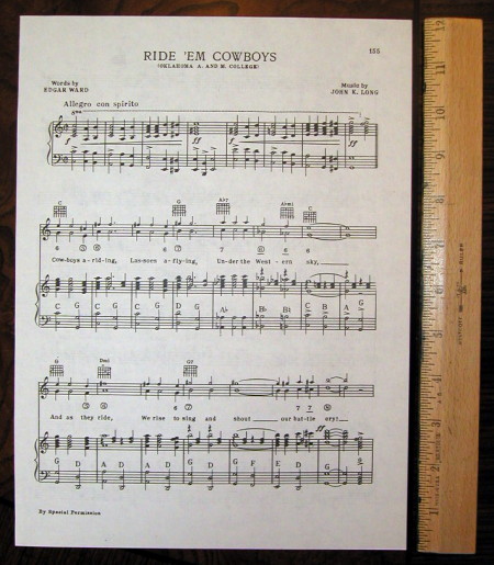 OKLAHOMA STATE UNIVERSITY OSU Song c1938 