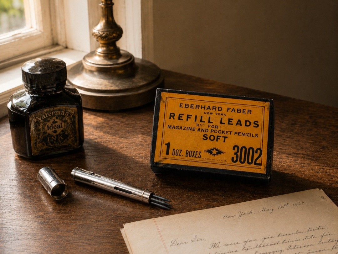 Antique Eberhard Faber 3002 Refill Leads 6 NOS Full dz. Boxes, Original Carton Antique Eberhard Faber 3002 Refill Leads 6 NOS Full dz. Boxes, Original Carton