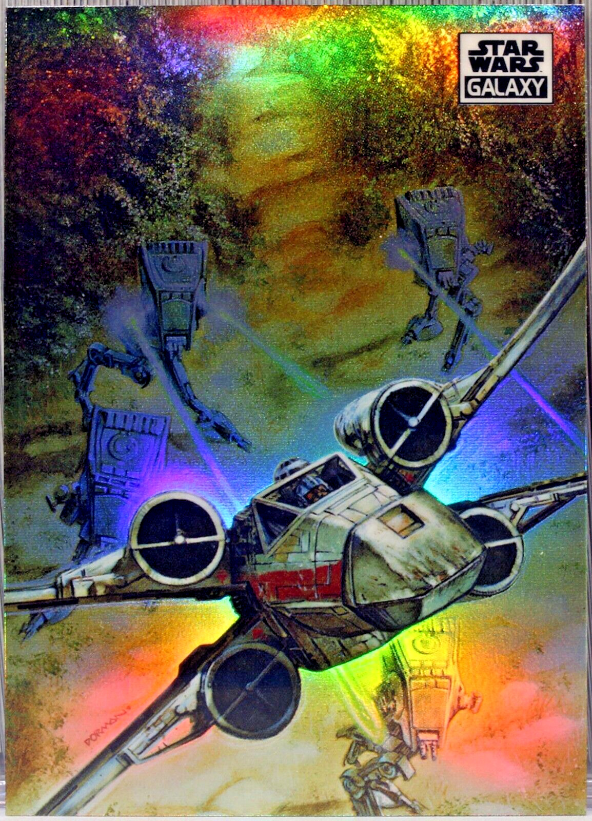 2021 Topps Star Wars Chrome Galaxy Escaping the AT-ST's #31 Refractor
