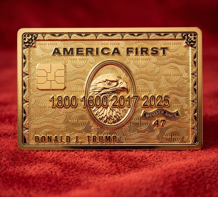 Authentic President Donald J Trump America First Gold Credit Card Challenge Coin Authentic President Donald J Trump America First Gold Credit Card Challenge Coin
