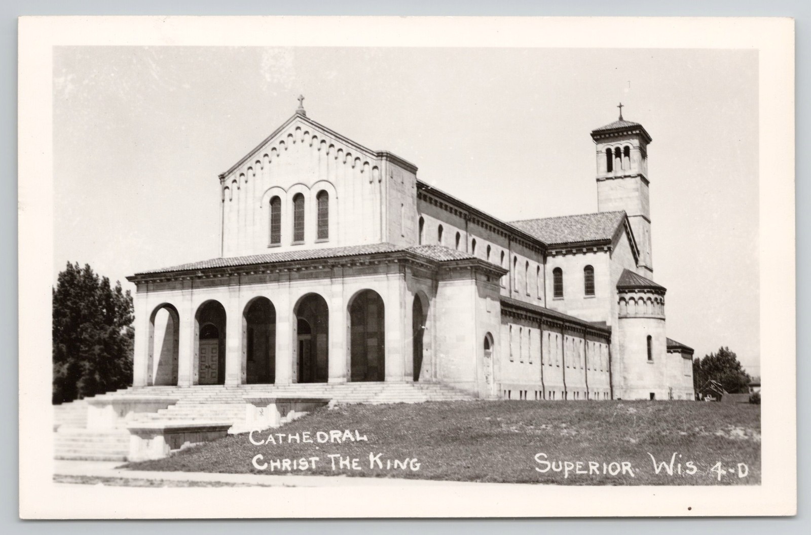 c.1940s Superior WI Cathedral Real Photo Christ the King RPPC Postcard Catholic c.1940s Superior WI Cathedral Real Photo Christ the King RPPC Postcard Catholic