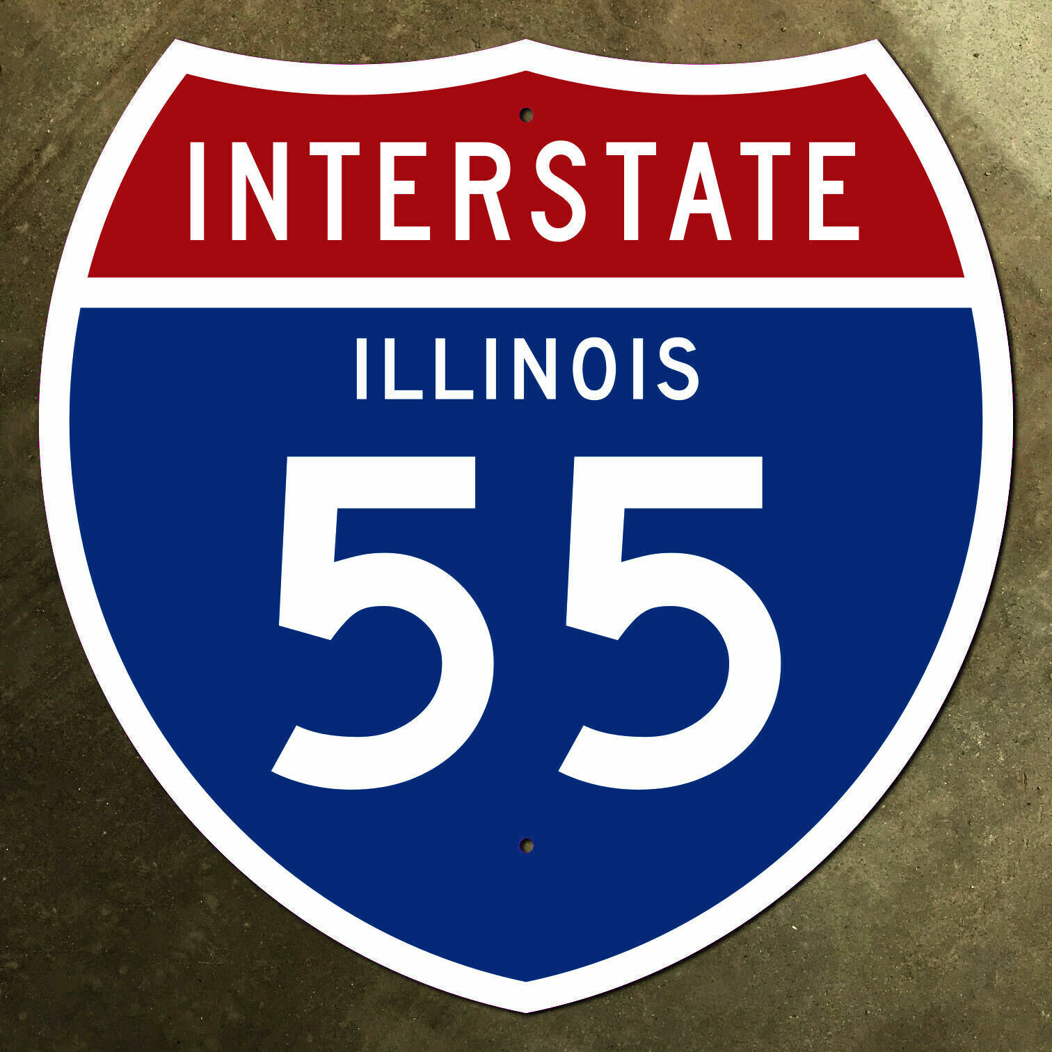 Illinois interstate route 55 highway marker road sign 12x12 Chicago US 66
