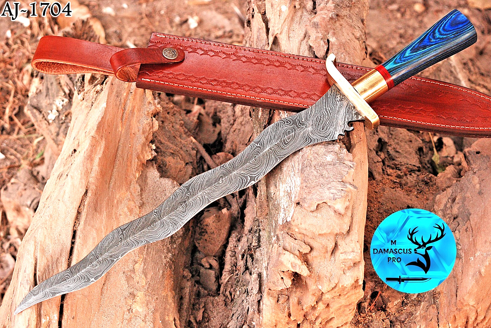 CUSTOM MADE HAND FORGED DAMASCUS STEEL KRIS BLADE HAMBERGE SWORD 1704 CUSTOM MADE HAND FORGED DAMASCUS STEEL KRIS BLADE HAMBERGE SWORD 1704