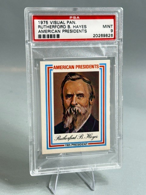 Vintage 1975 Visual President Rutherford B Hayes Memorabilia Tobacco Card PSA 9 Vintage 1975 Visual President Rutherford B Hayes Memorabilia Tobacco Card PSA 9