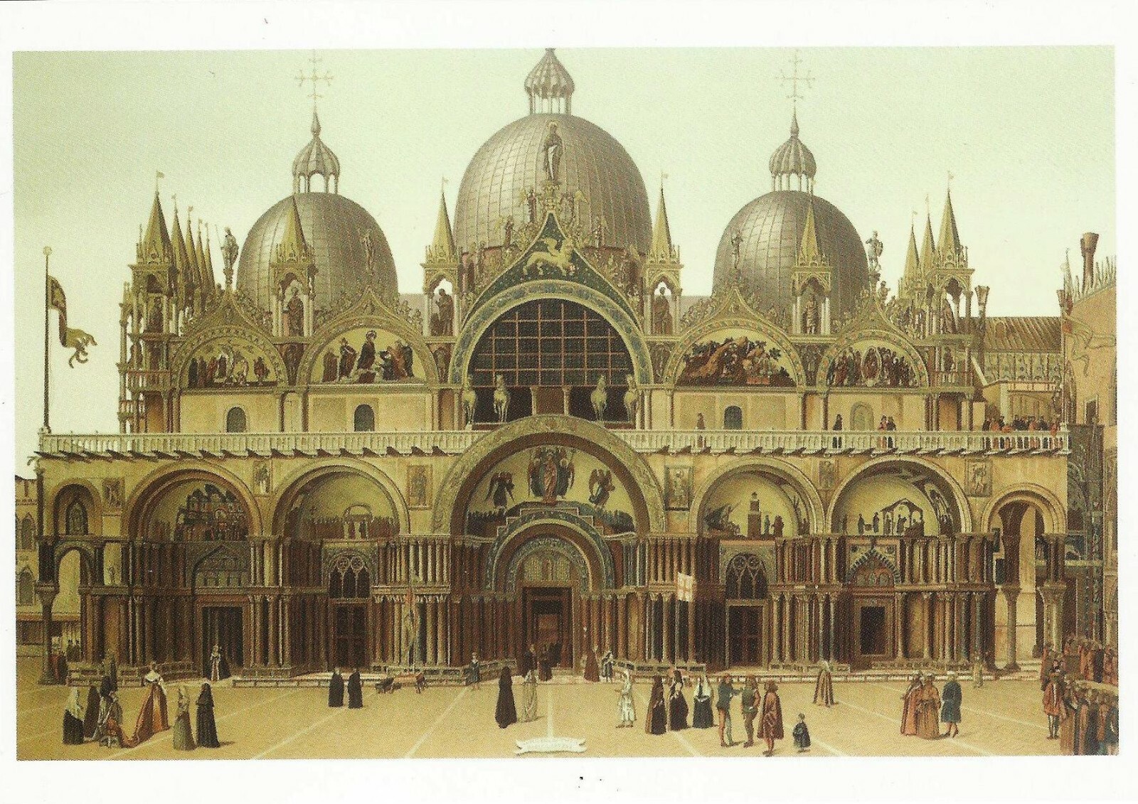Postcard Silvio Risegari Basilica of San Marco, Venice, Main Facade MINT Postcard Silvio Risegari Basilica of San Marco, Venice, Main Facade MINT