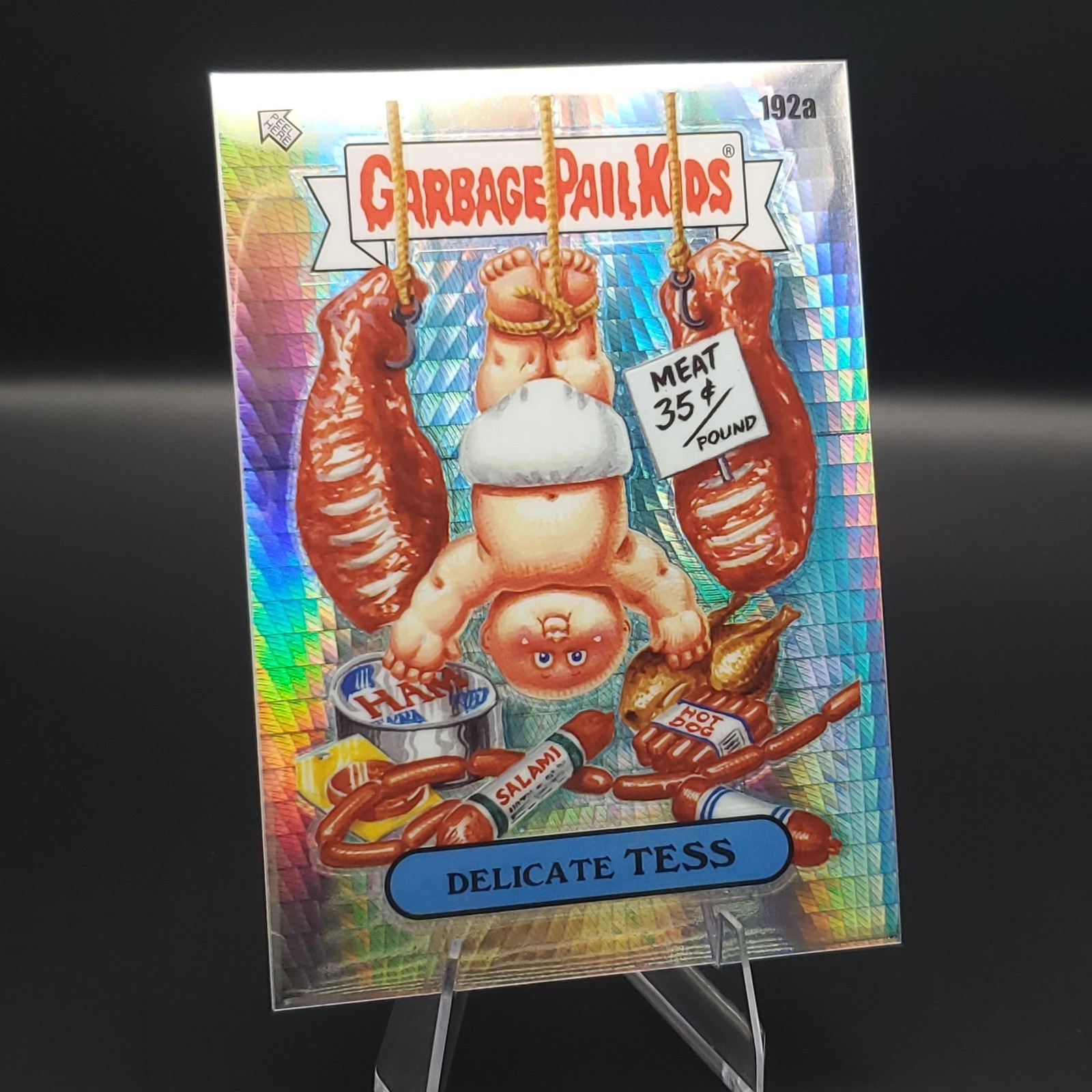 2022 Topps Garbage Pail Kids Chrome Prism Delicate Tess /199 #192A 2022 Topps Garbage Pail Kids Chrome Prism Delicate Tess /199 #192A