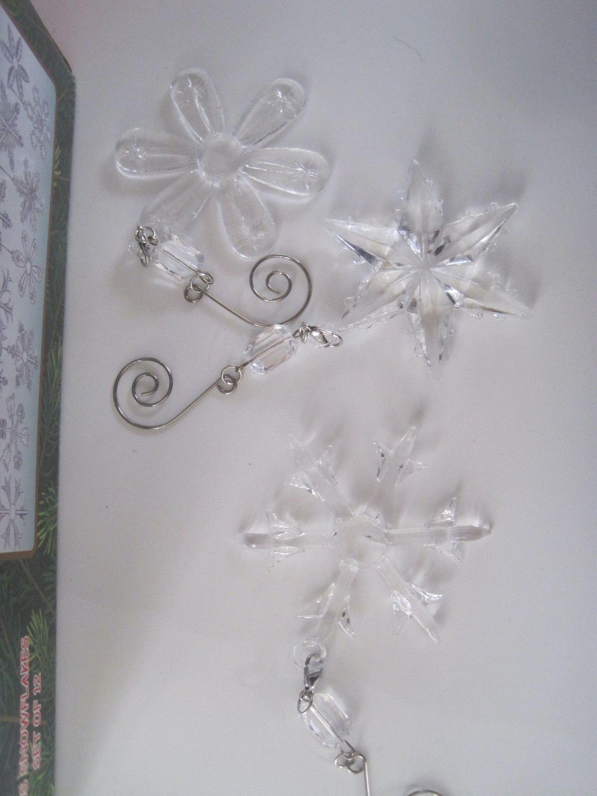 Glass Snowflake Ornament Set Of 9 2.5 Glass Snowflake Ornament Set Of 9 2.5