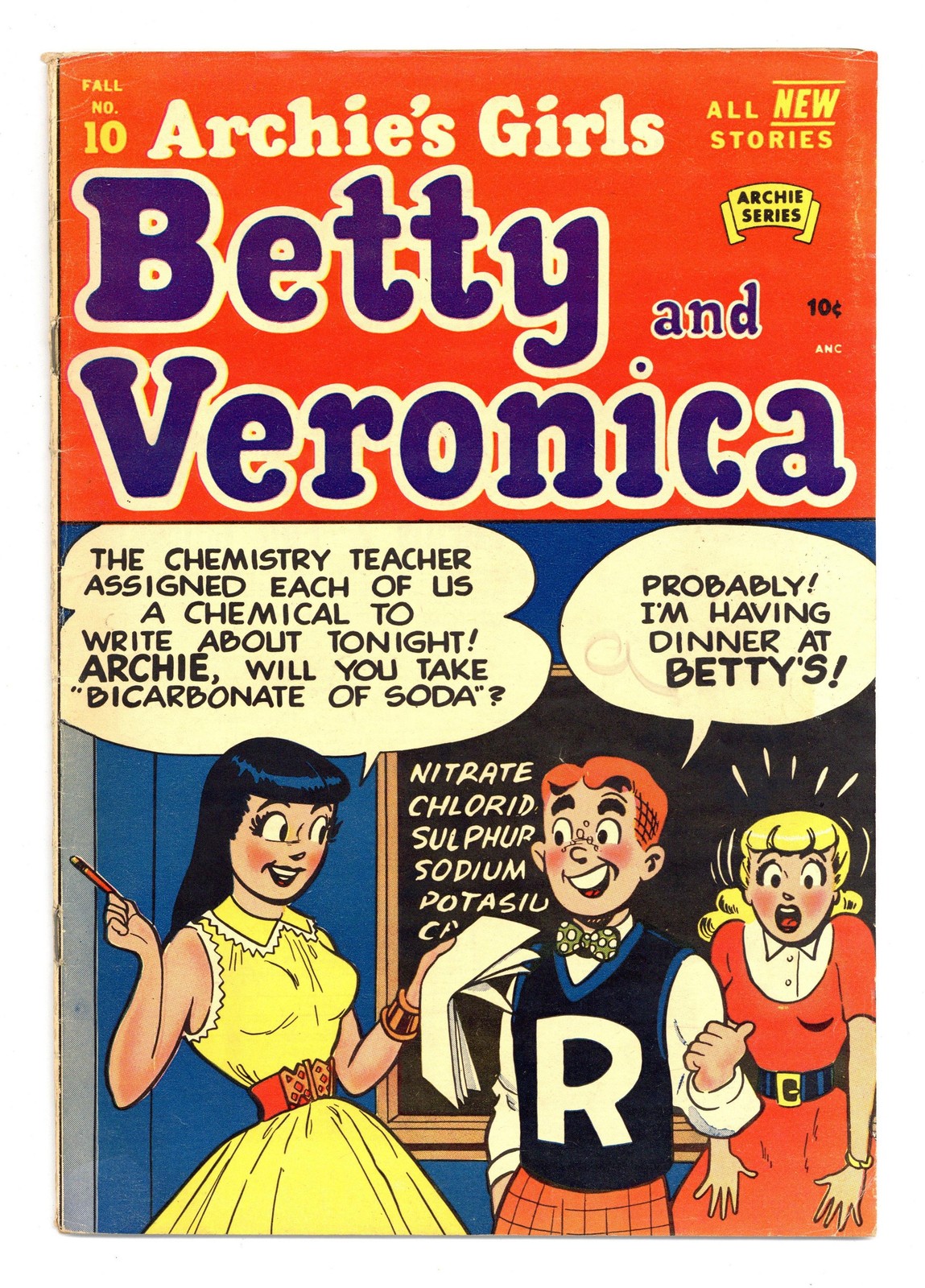 Archie\'s Girls Betty and Veronica #10 VG 4.0 1953
