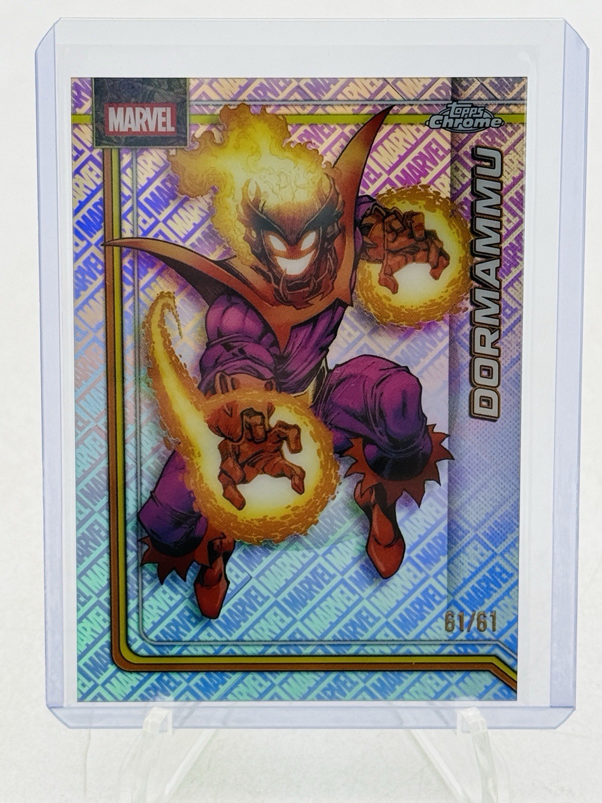Topps Marvel Chrome 2026 Dormammu Marvel Logofractor 61/61 Omega Card Topps Marvel Chrome 2026 Dormammu Marvel Logofractor 61/61 Omega Card