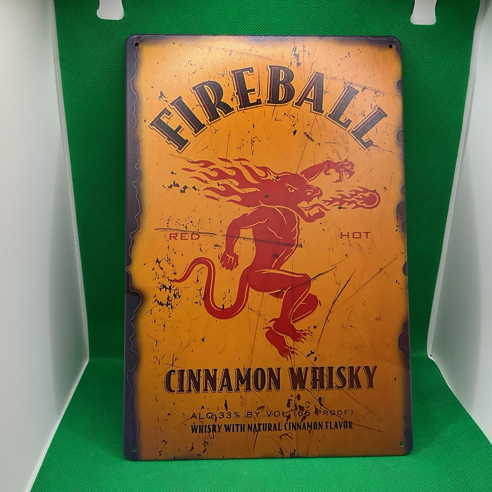 Fireball Cinnamon Whiskey-Metal Sign for Bar/Man Cave/Garage/Game Room Fireball Cinnamon Whiskey-Metal Sign for Bar/Man Cave/Garage/Game Room