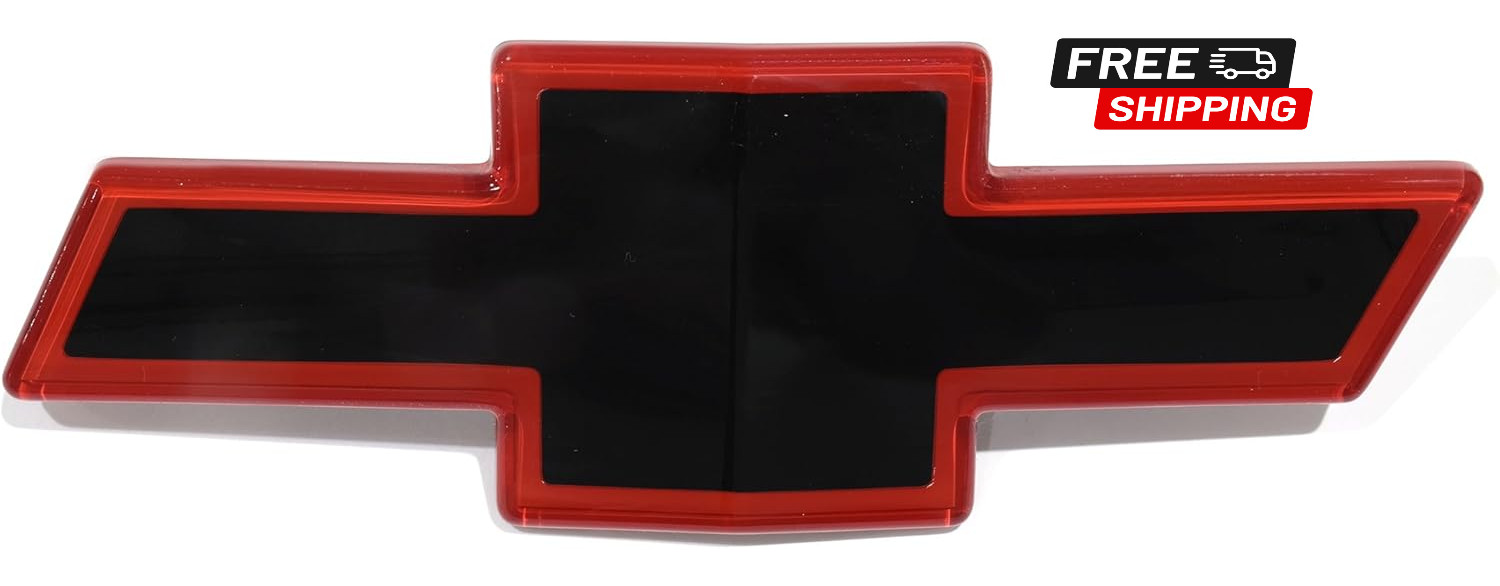 1988 1989 1990 1991 1992 1993 Tahoe Suburban Red Black Grille Emblem 15607532 1988 1989 1990 1991 1992 1993 Tahoe Suburban Red Black Grille Emblem 15607532