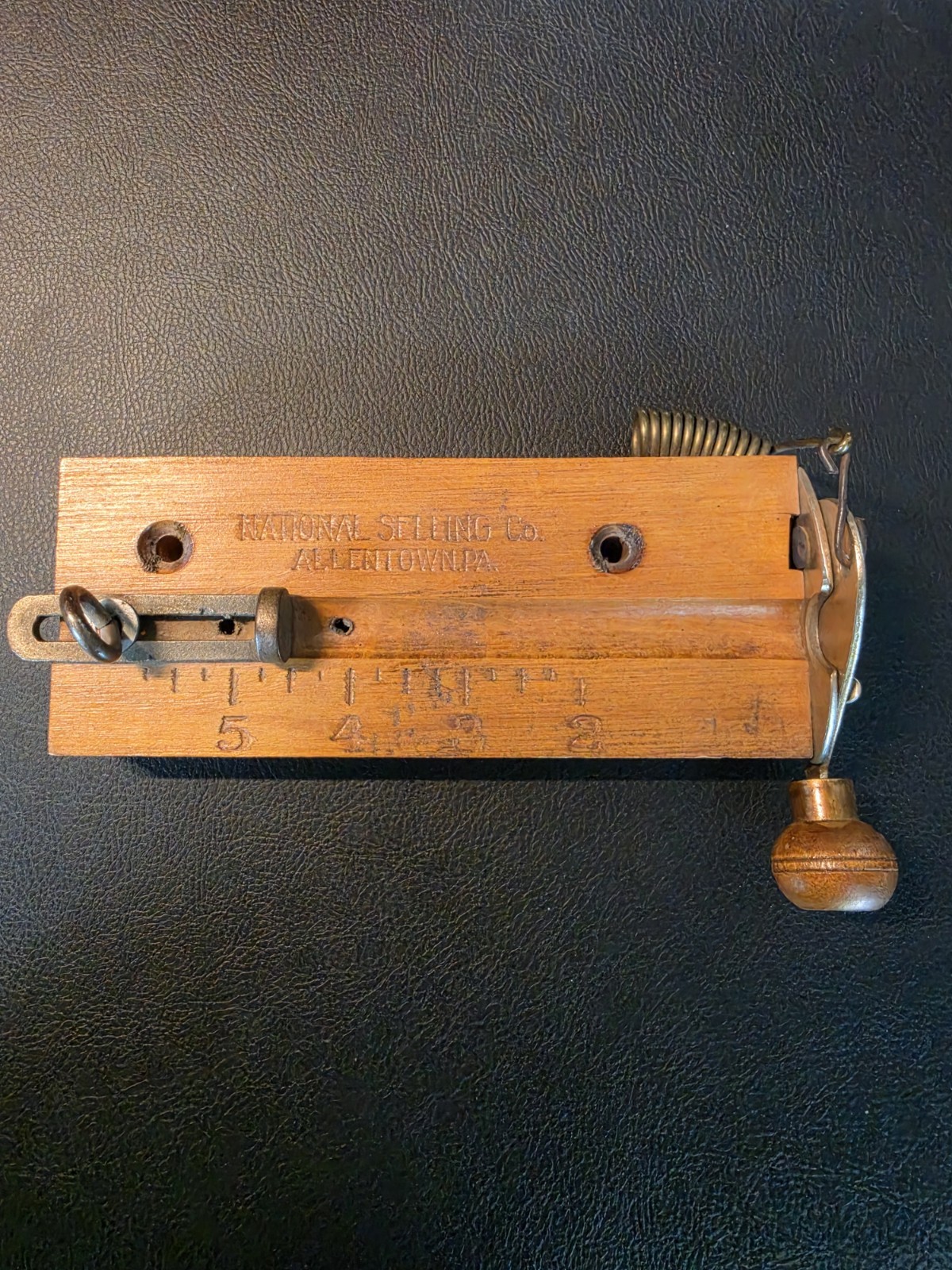 Vintage Antique National Selling Co. Cigar Cutter Wood Block Adjustable RARE Vintage Antique National Selling Co. Cigar Cutter Wood Block Adjustable RARE