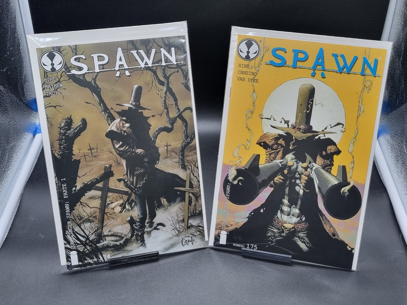 Spawn #174 & 175 MX - 1st app Gunslinger Mexican Lot of 2 - Polybagged Spawn #174 & 175 MX - 1st app Gunslinger Mexican Lot of 2 - Polybagged