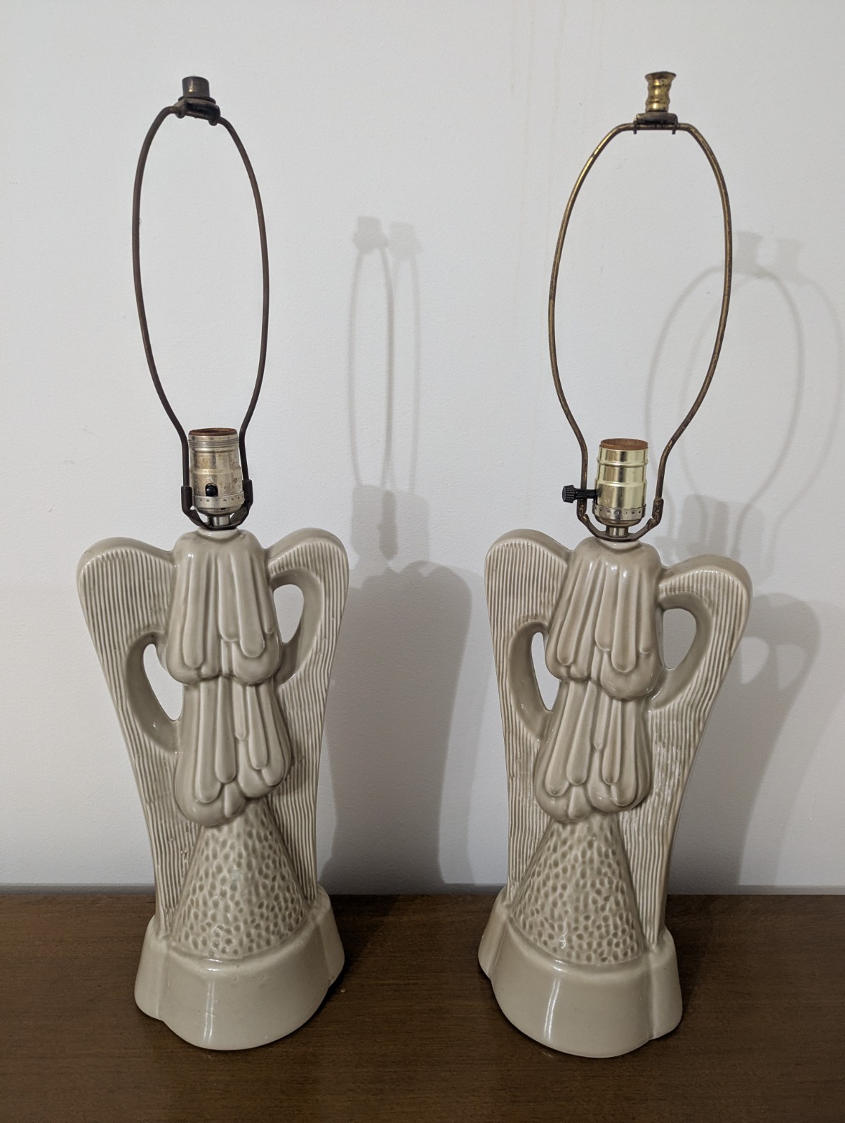 Vintage Pair Of  Mid  Century Modern Atomic Era Lamps