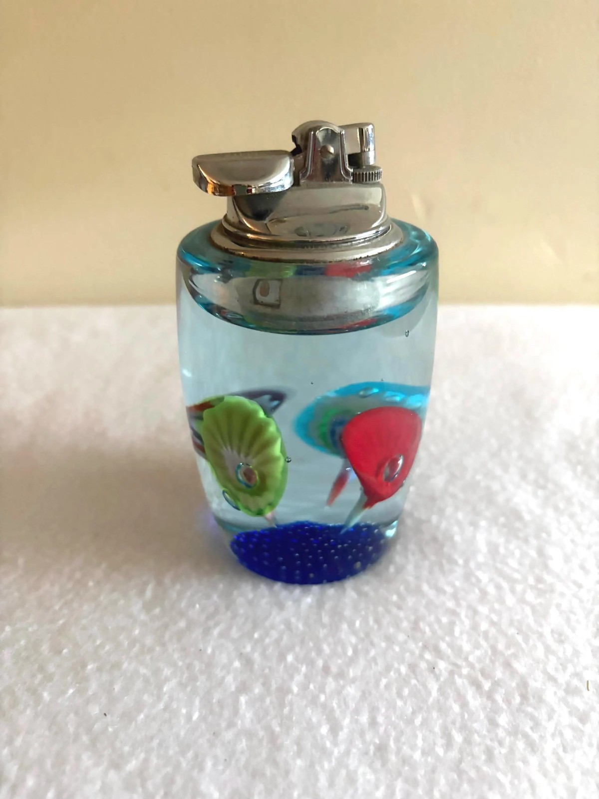 Vintage Decorative Lighter by Fratelli Toso. Murano Glass Trumpet Flower Lighter Vintage Decorative Lighter by Fratelli Toso. Murano Glass Trumpet Flower Lighter