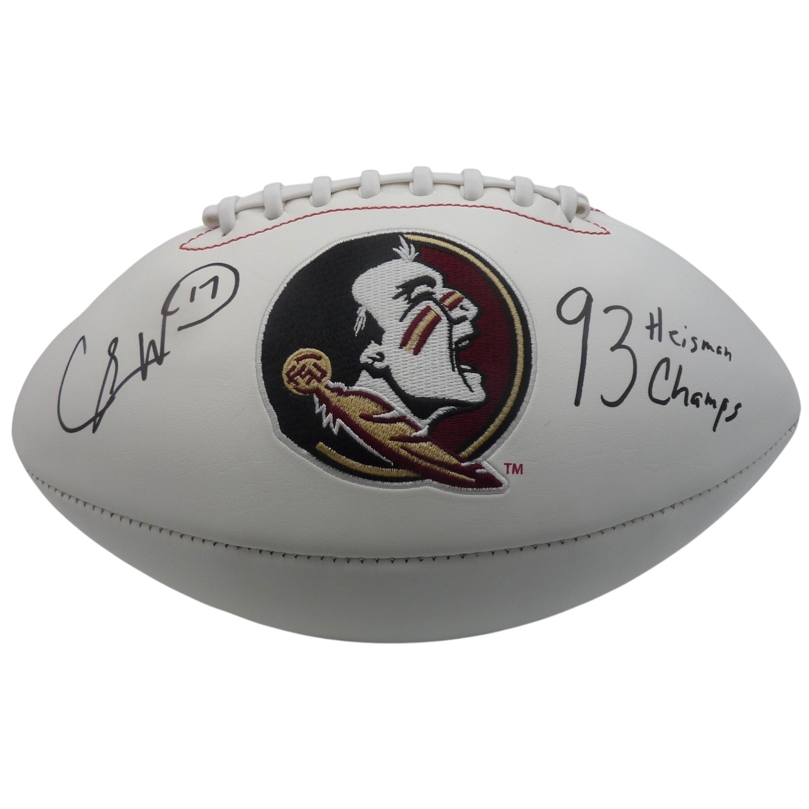 Charlie Ward Autographed Florida State FSU Seminoles Logo Football w/ Charlie Ward Autographed Florida State FSU Seminoles Logo Football w/