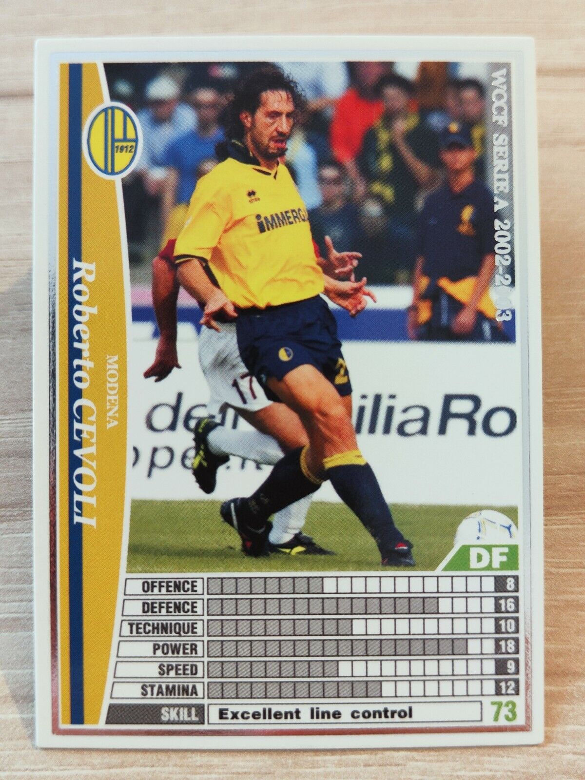 Panini 2002-03 C112 WCCF IC card soccer Modena 163/288 Roberto Cevoli