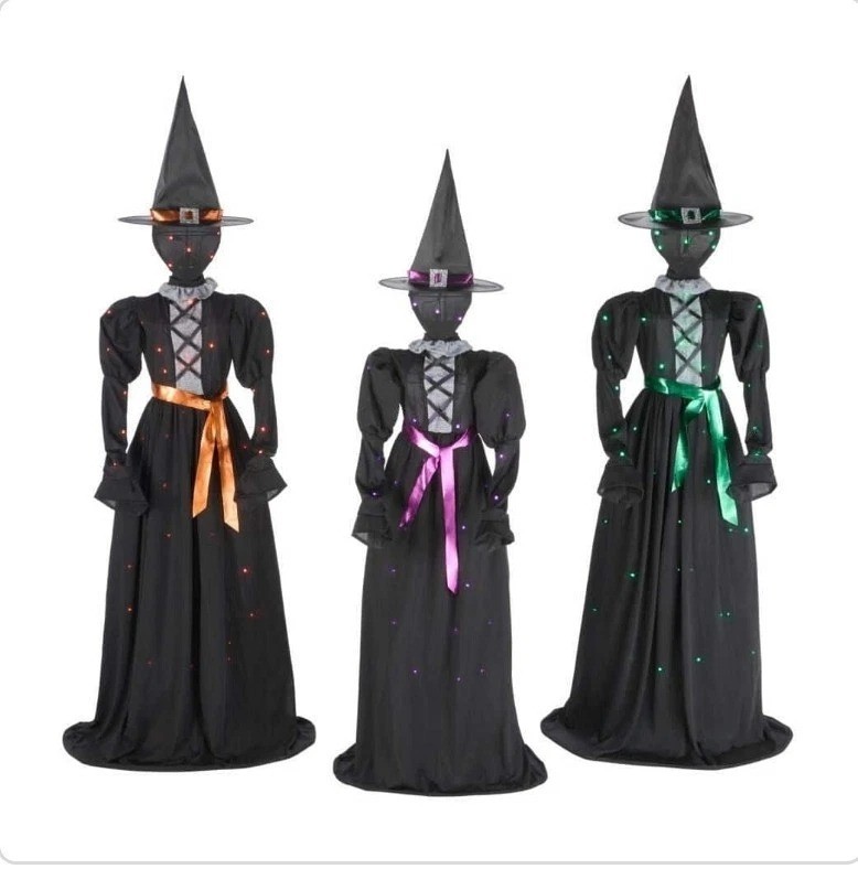 3-Piece Halloween Classics LED Faceless Witches H39 Fast Ship 3-Piece Halloween Classics LED Faceless Witches H39 Fast Ship