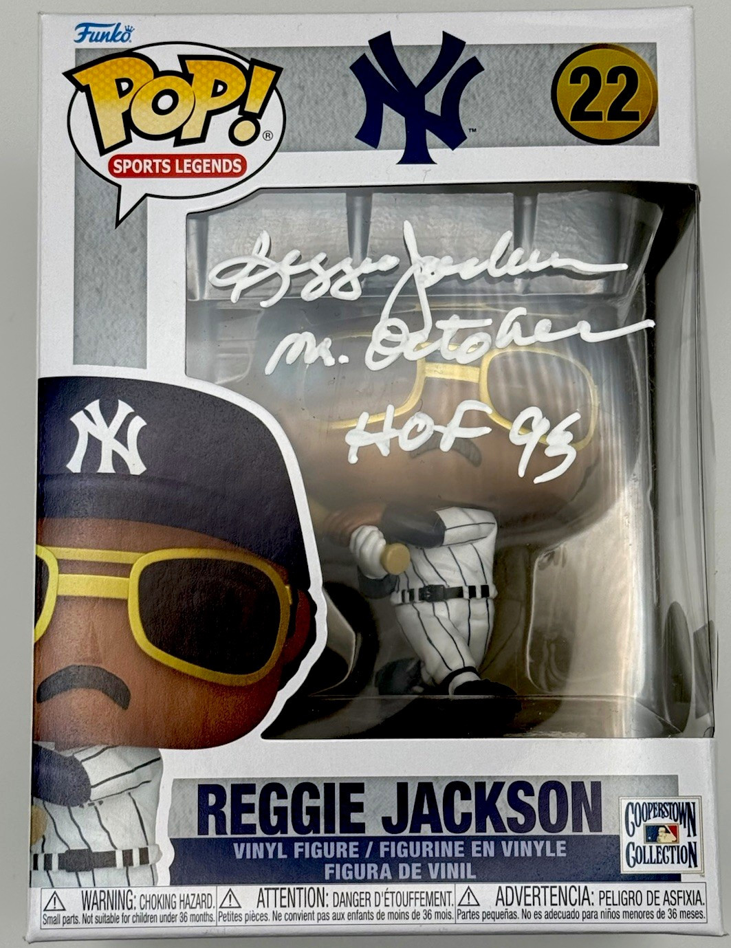 Funko Pop Sports Legends Reggie Jackson #22 Autographed BAS w/ Inscriptions Funko Pop Sports Legends Reggie Jackson #22 Autographed BAS w/ Inscriptions