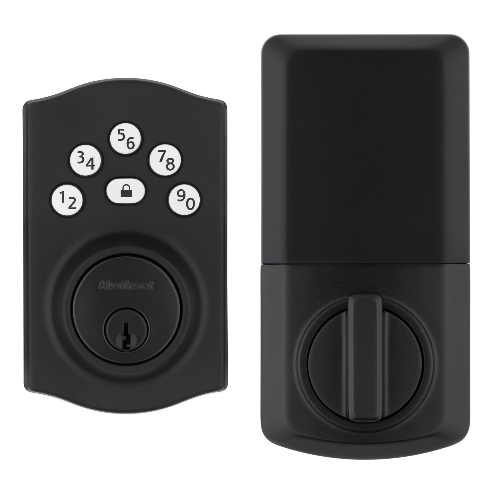 Kwikset Powerbolt 240 5-Button Keypad Matte Black Traditional Electronic Dead... Kwikset Powerbolt 240 5-Button Keypad Matte Black Traditional Electronic Dead...