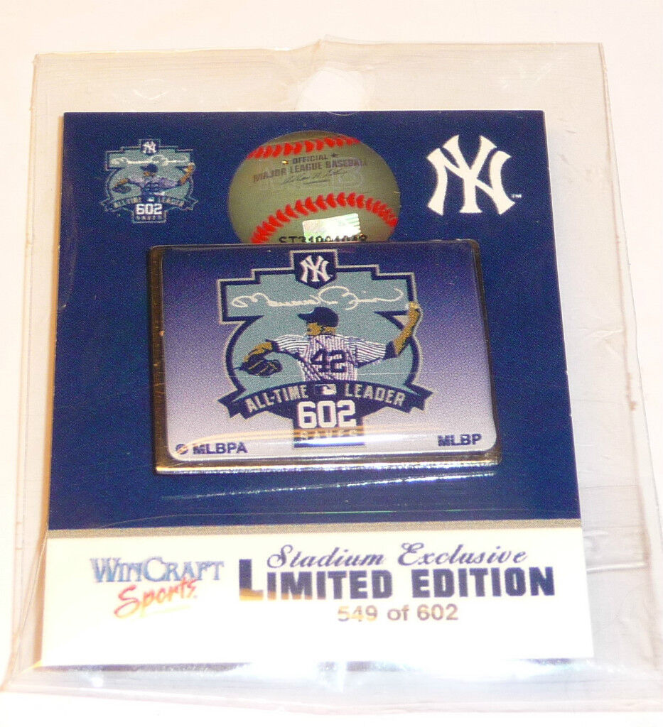 MARIANO RIVERA 602 SAVES ALL TIME LOGO EXCLUSIVE LIMITED EDITION YANKEE STA. PIN