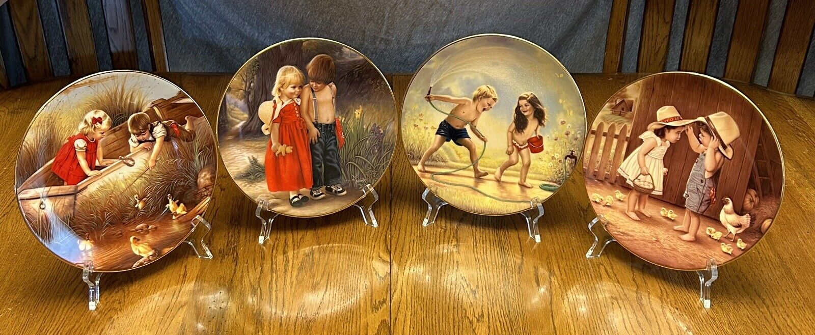 Armstrong’s Reflections of Innocence Children Porcelain Plates Set of 4-1985