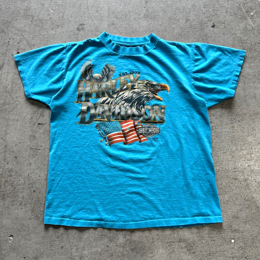 Vintage 3D Emblem Harley-Davidson Buddy Stubbs Phoenix AZ Blue M T-Shirt Eagle Vintage 3D Emblem Harley-Davidson Buddy Stubbs Phoenix AZ Blue M T-Shirt Eagle