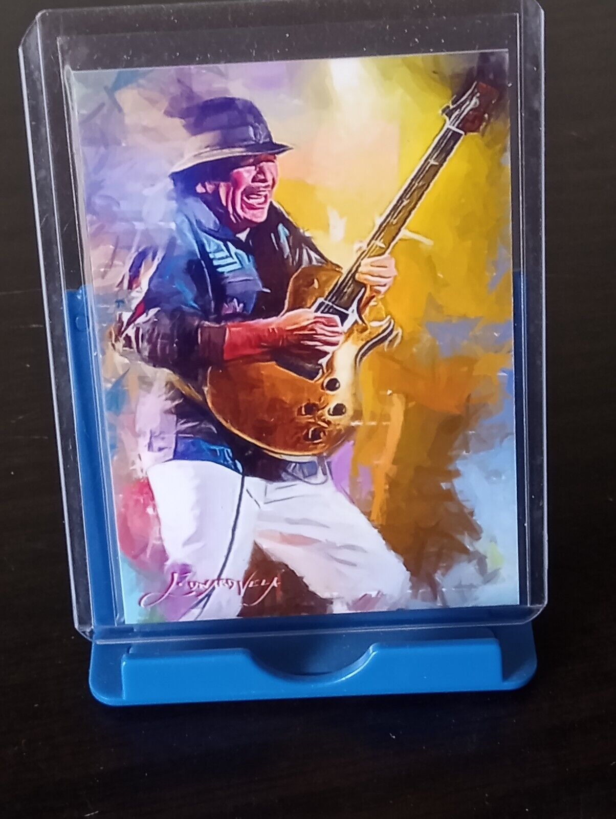 F25 Carlos Santana #2 - ACEO Art Card Signed by Artist 50/50