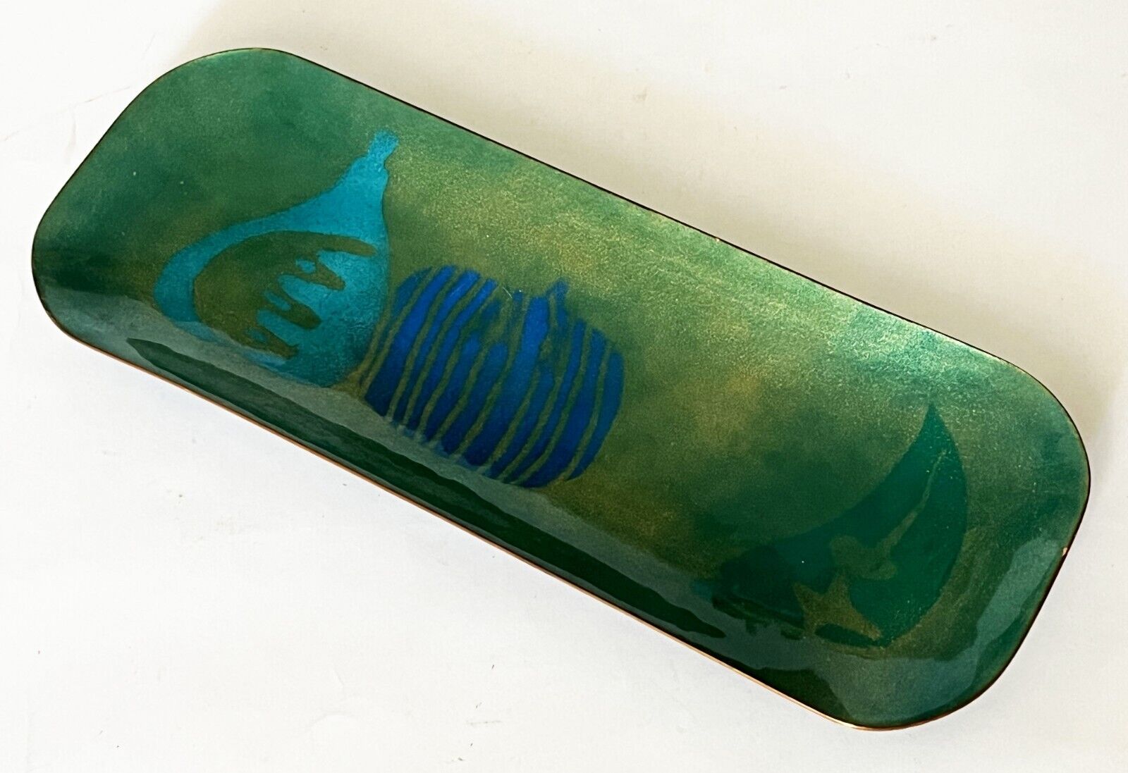 MAGGIE HOWE MID CENTURY MEXICAN MODERNIST ENAMEL COPPER TRAY DISH MIGUEL PINEDA