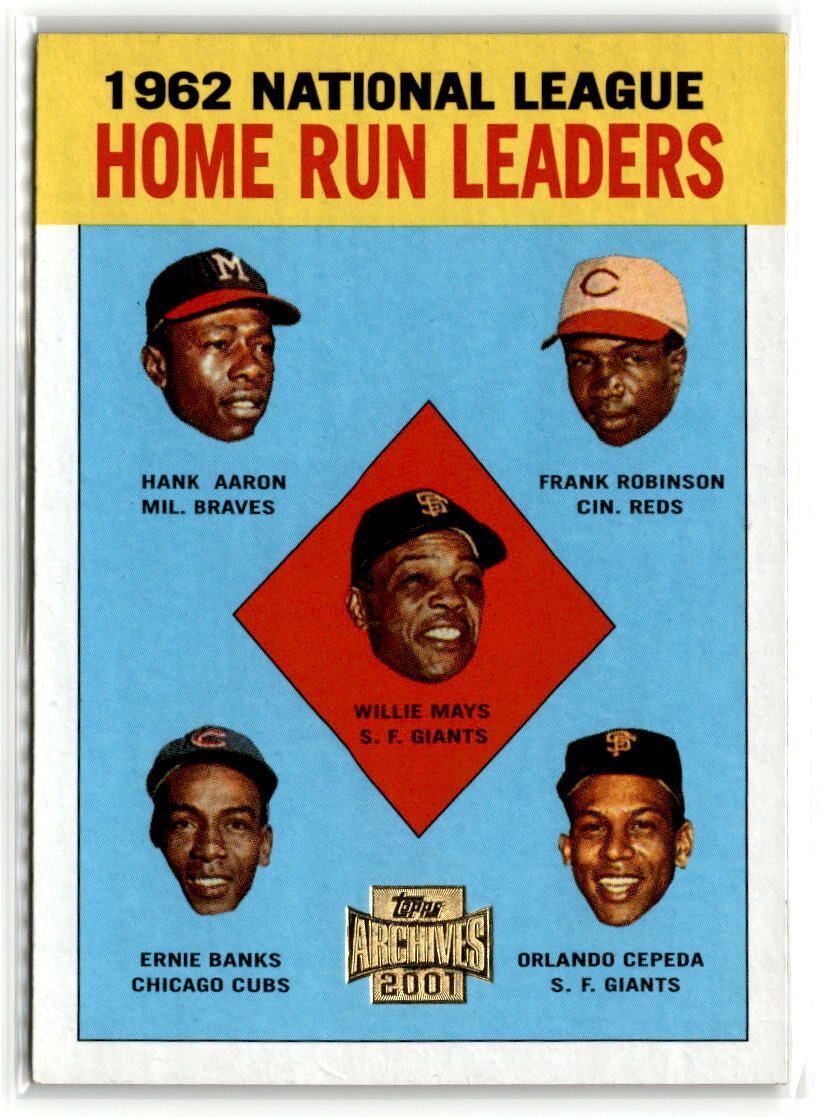 Willie Mays/Hank Aaron/Frank Robinson/Ernie Banks 2001 Topps Archives #211