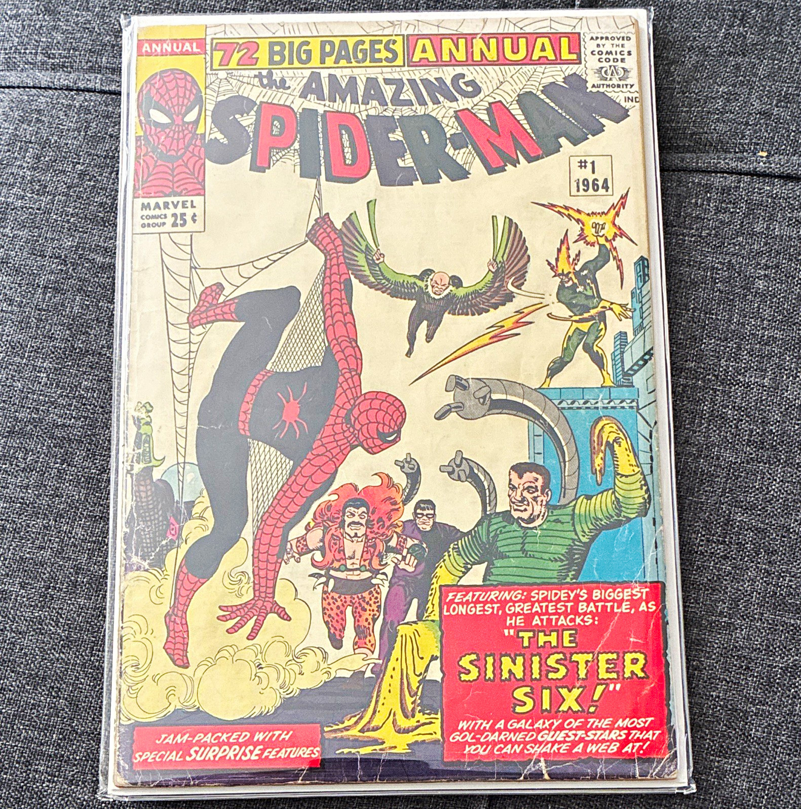 Marvel Amazing Spider-Man Annual #1 (1964) Sinister Six Stan Lee Steve Ditko Marvel Amazing Spider-Man Annual #1 (1964) Sinister Six Stan Lee Steve Ditko