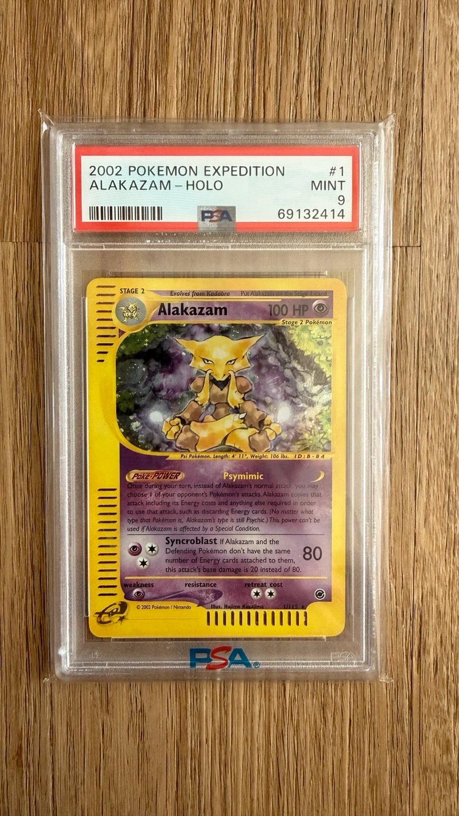 Pokemon Expedition 200 #1 Alakazam Holo Simsala PSA 9 Pokemon Expedition 200 #1 Alakazam Holo Simsala PSA 9