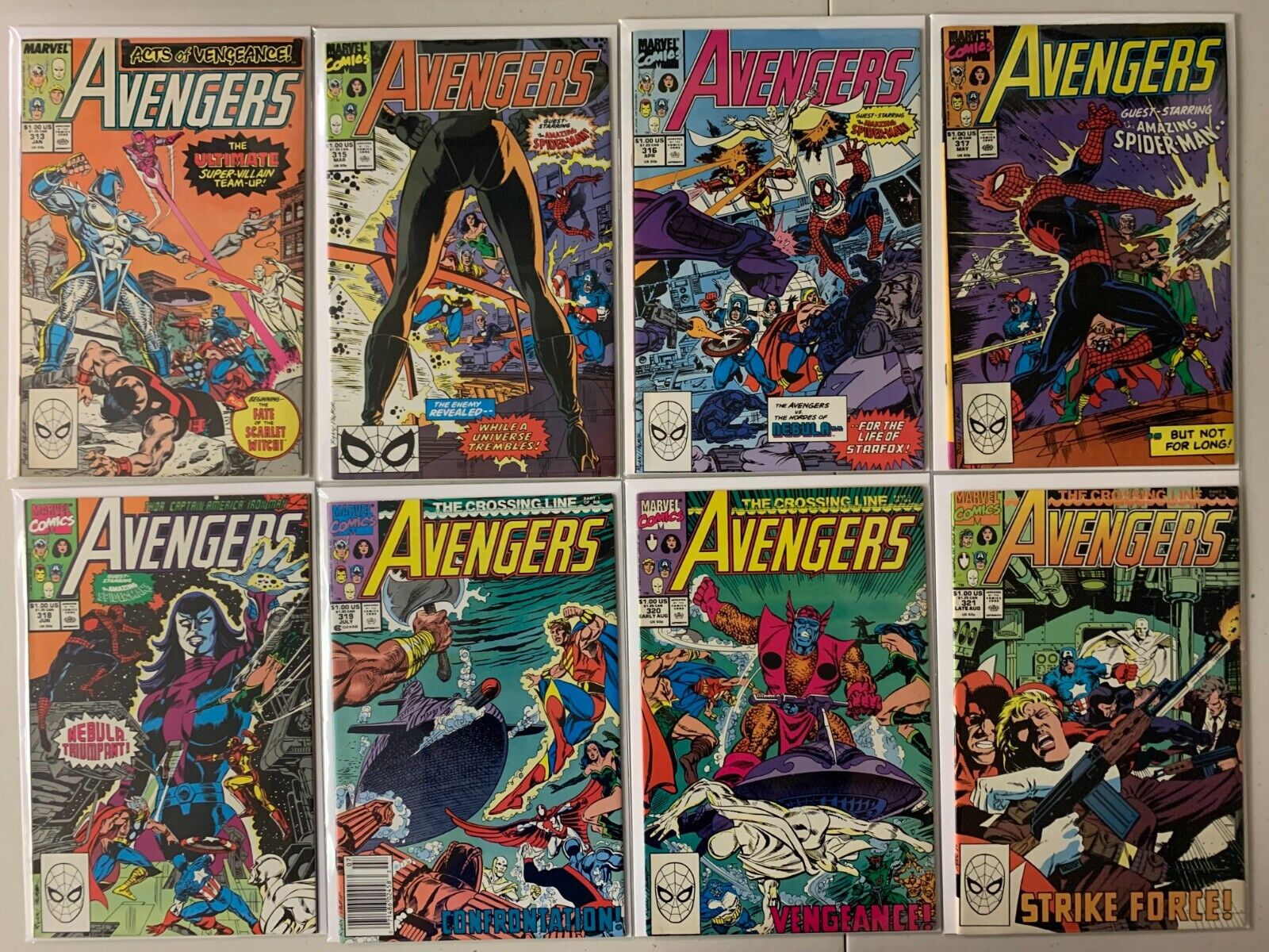 Avengers comics lot #313-399 29 diff avg 5.0 (1990-96)