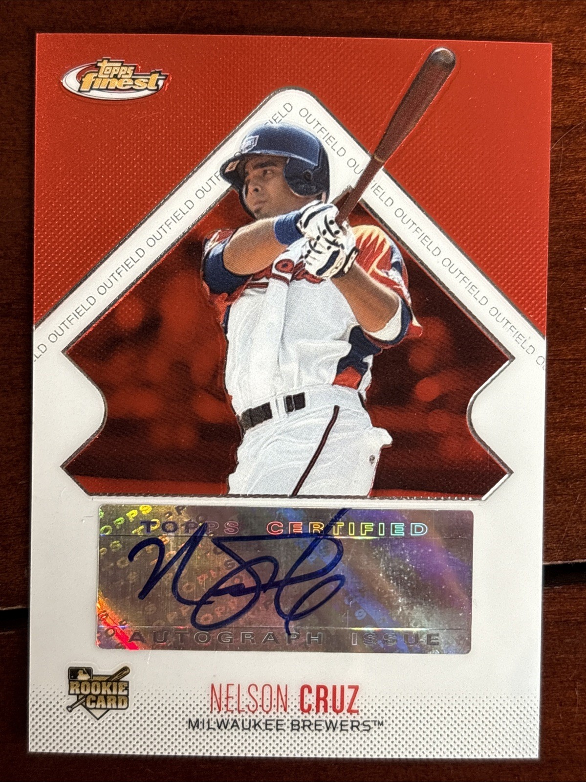 2006 Topps Finest Nelson Cruz Rookie Auto Brewers 2006 Topps Finest Nelson Cruz Rookie Auto Brewers