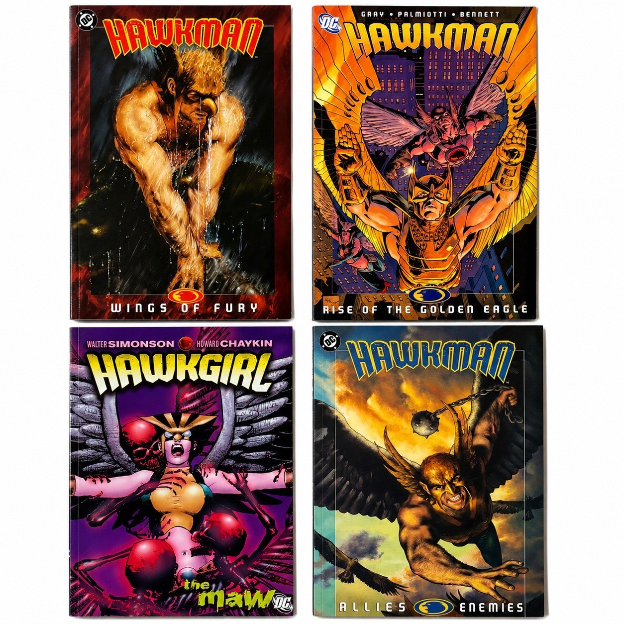 Hawkman Hawkgirl TPB Lot of 4 DC Comics Rise Golden Eagle Wings Fury More Hawkman Hawkgirl TPB Lot of 4 DC Comics Rise Golden Eagle Wings Fury More