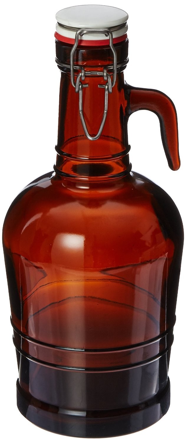 2 Liter Growler with Glass Handle- Amber 2 Liter Growler with Glass Handle- Amber