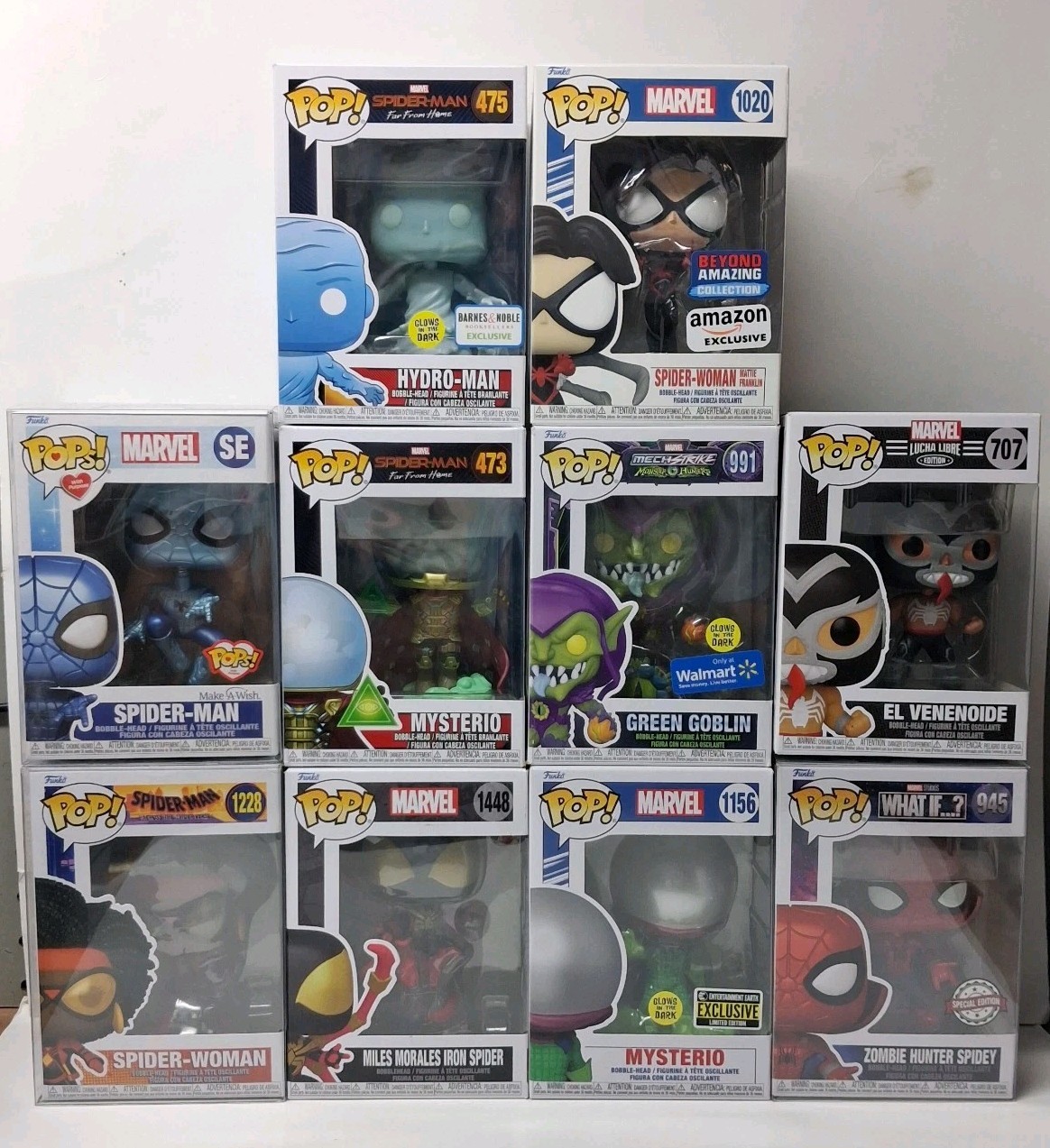 x10 Spider-Man Funko Pops Lot; Collection, Exclusives, Marvel Comics x10 Spider-Man Funko Pops Lot; Collection, Exclusives, Marvel Comics
