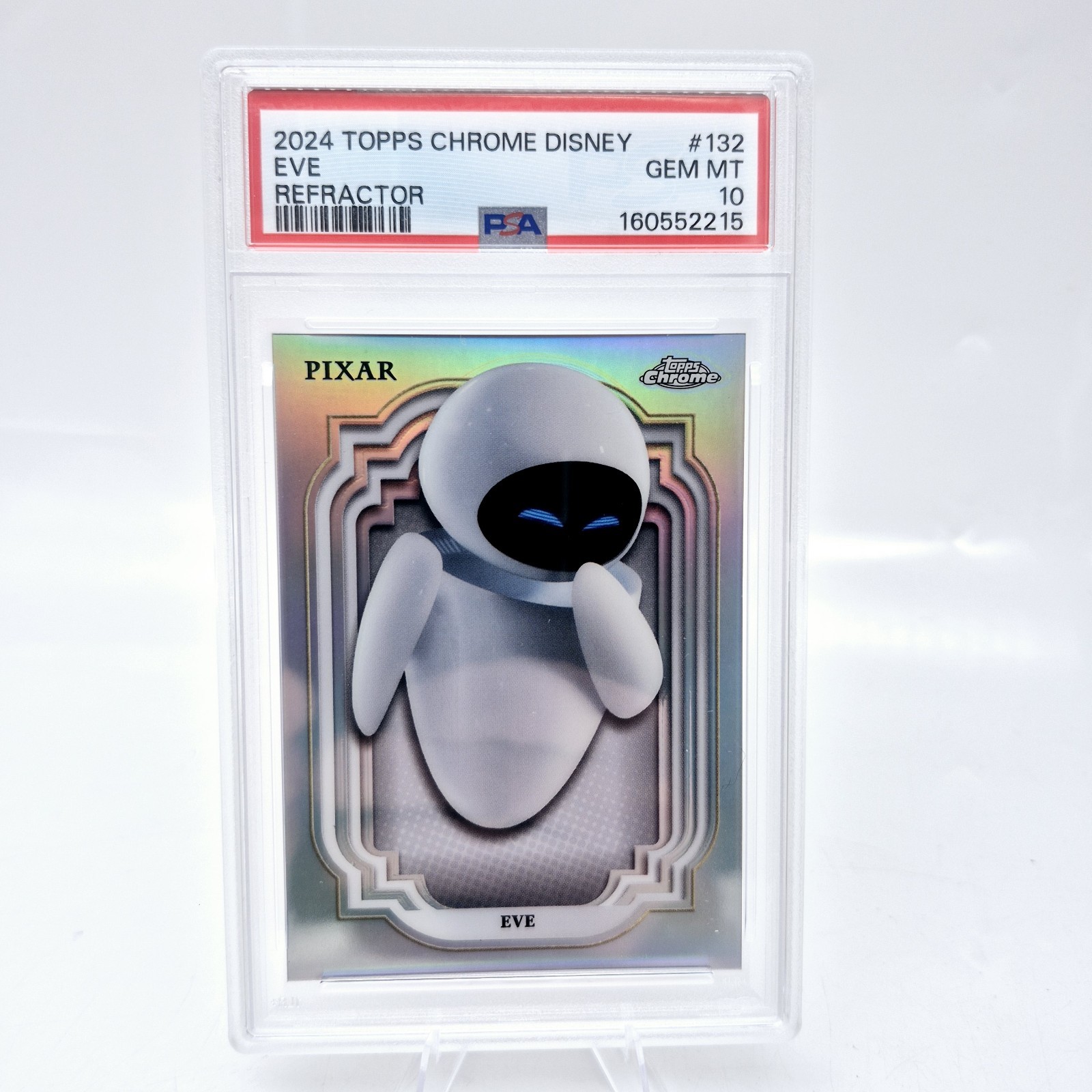 2024 Topps Chrome Disney Eve #132 PSA 10 Wall-E Refractor 2024 Topps Chrome Disney Eve #132 PSA 10 Wall-E Refractor