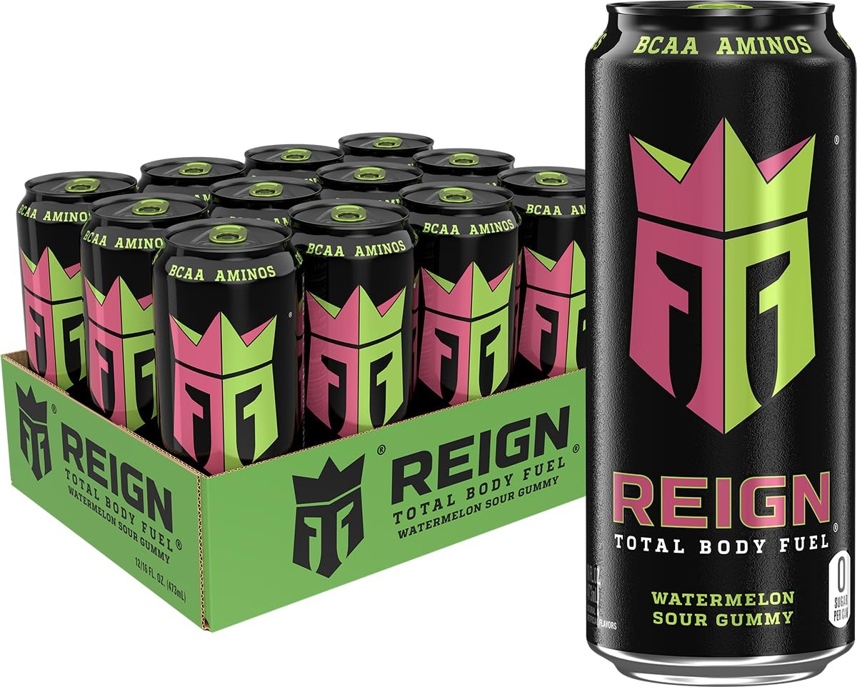 Reign Total Body Fuel, Watermelon Sour Gummy, Fitness & Performance Drink, 16 Fl Reign Total Body Fuel, Watermelon Sour Gummy, Fitness & Performance Drink, 16 Fl