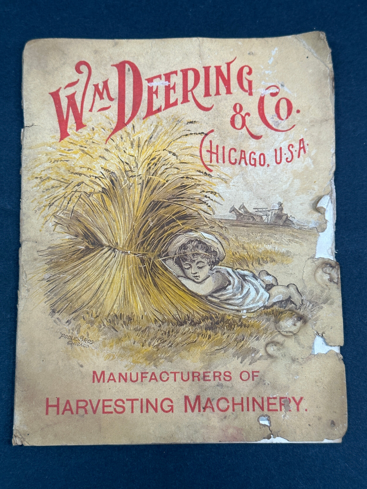 RARE 1888 Wm Deering Chicago Fair Advertising Pamphlet book catalog L@@K tractor RARE 1888 Wm Deering Chicago Fair Advertising Pamphlet book catalog L@@K tractor